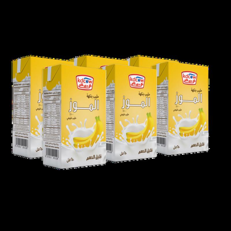 كي دي كاو حليب بالموز طويل الأمد 250 مل × 6 حبة