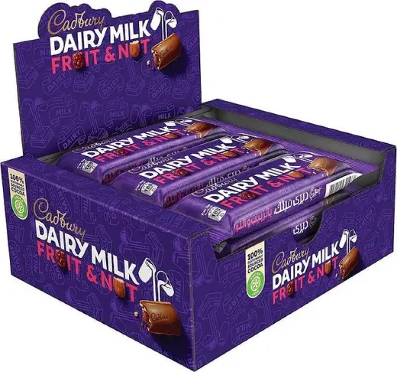 Cadbury Fruit & Nut Chocolate Bar, 12x95g