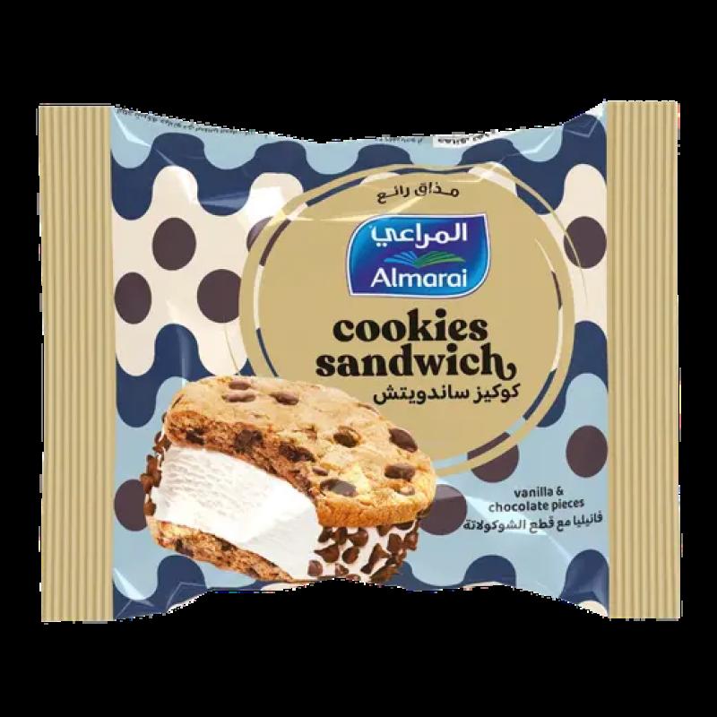 ساندويتش آيس كريم المراعي فانيليا و كوكيز 100 مل