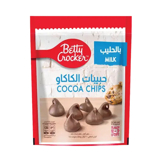 رقائق الشوكولاتة بالحليب من بيتي كروكر، 200 غرام