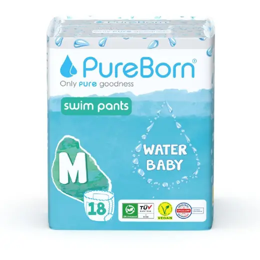 بنطلون سباحة Pureborn Swims المصنوع من الخيزران الحيوي، مقاس 10S (6-11 كجم)