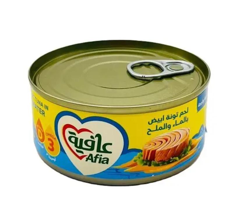 عافية لحم تونة أبيض بالماء، 160 غم