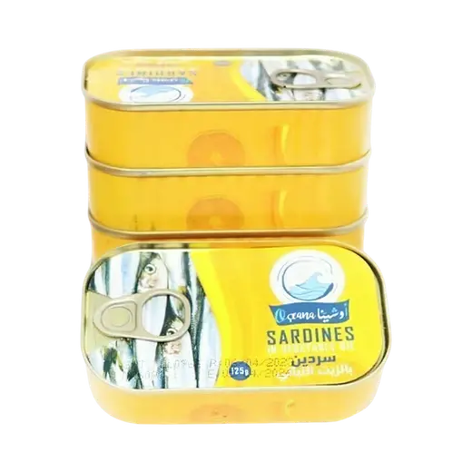سردين أوشيانا بالزيت النباتي 5 قطع × 125 جرام