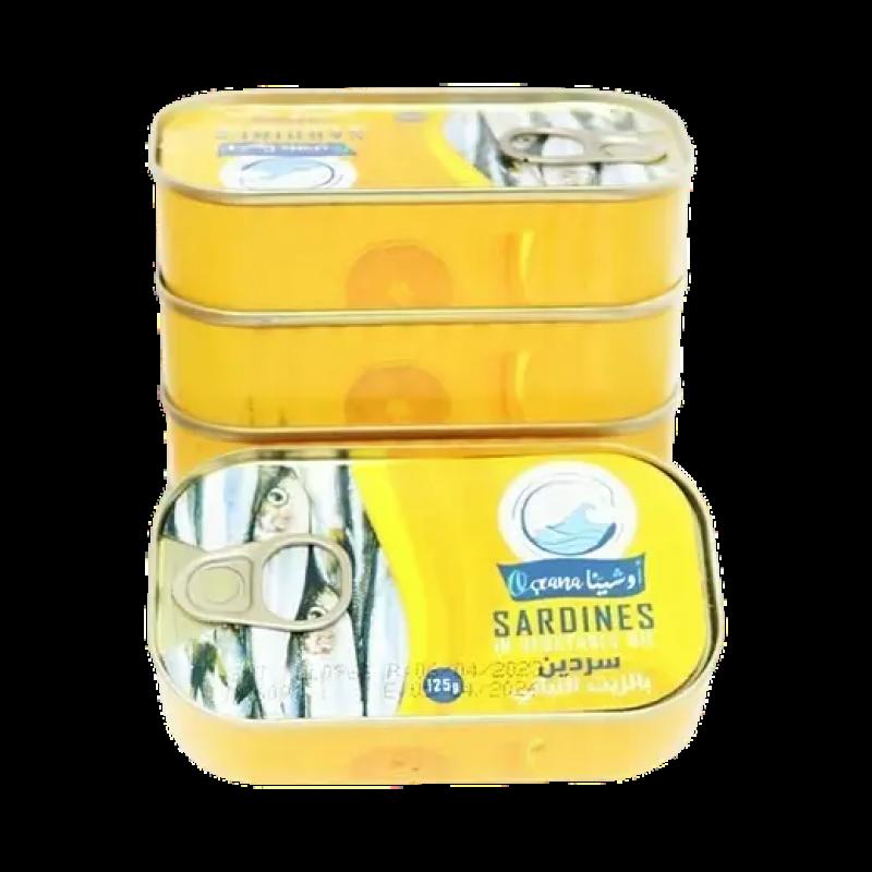 سردين أوشيانا بالزيت النباتي 5 قطع × 125 جرام