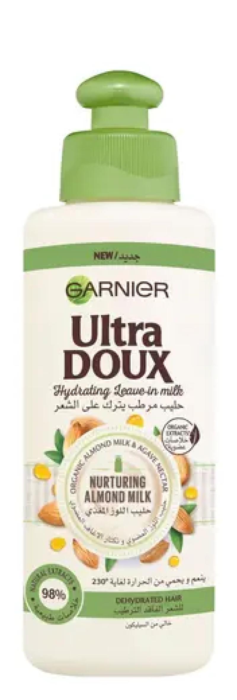 غارنييه الترا دو حليب مرطب يترك على الشعر بحليب اللوز٢٠٠ مل