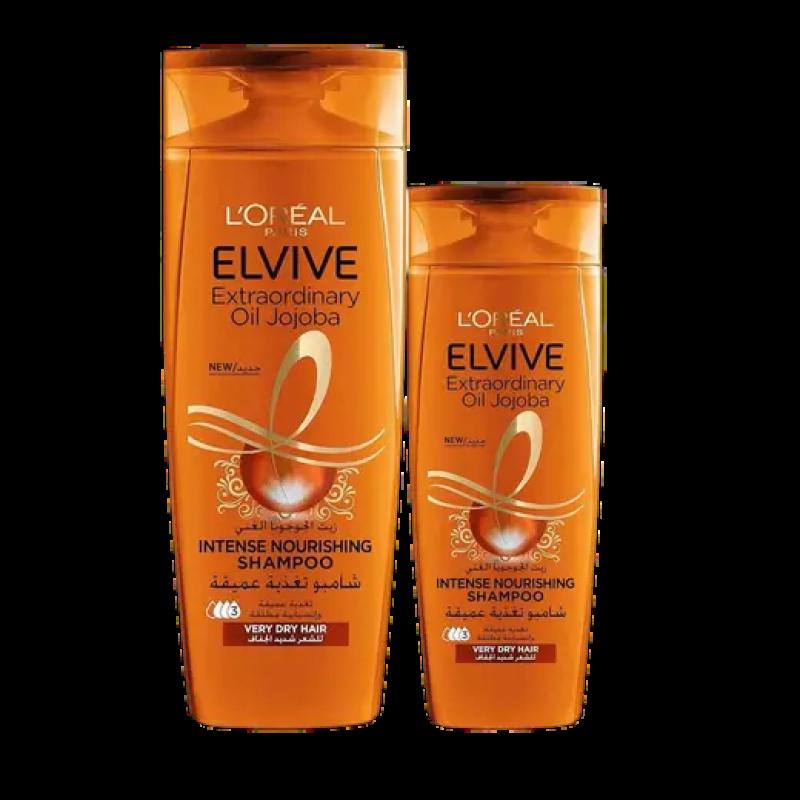 شامبو Elvive Extraordinary Dry Shampoo 400 مل + شامبو 200 مل