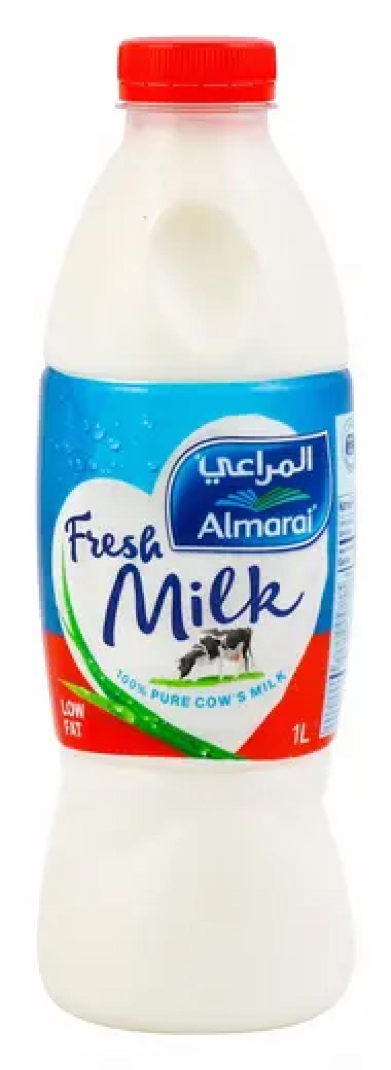 المراعي حليب طازج قليل الدسم، 1 لتر