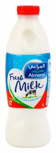 المراعي حليب طازج قليل الدسم، 1 لتر