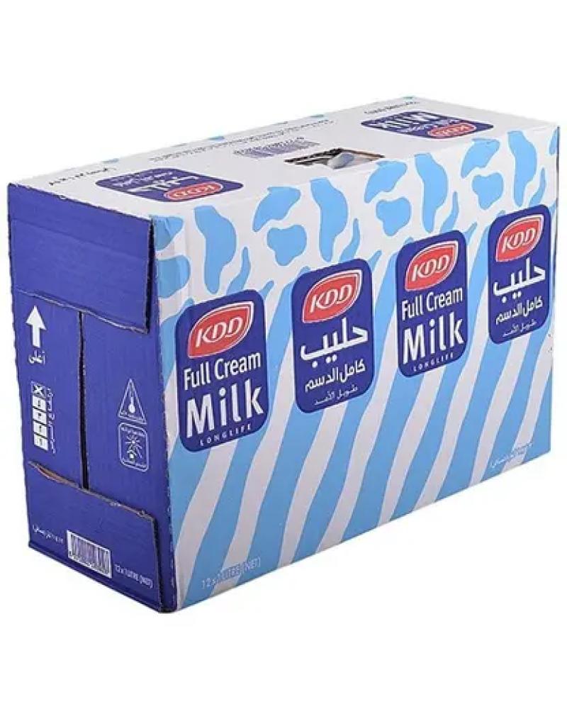 كي دي دي - حليب كامل الدسم 12 حبة × 1 لتر