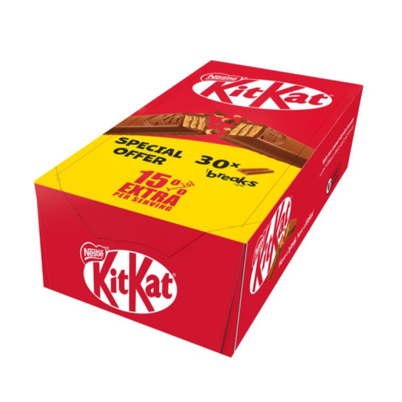 كيت كات 2 أصابع شوكولاتة بالحليب، 30x20.5 جم