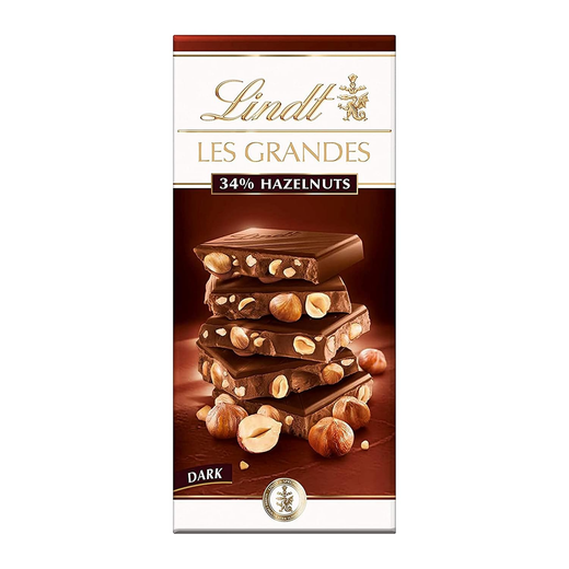 ليندت لي جراند شوكولاتة داكنة بالبندق 34%، 150 جرام