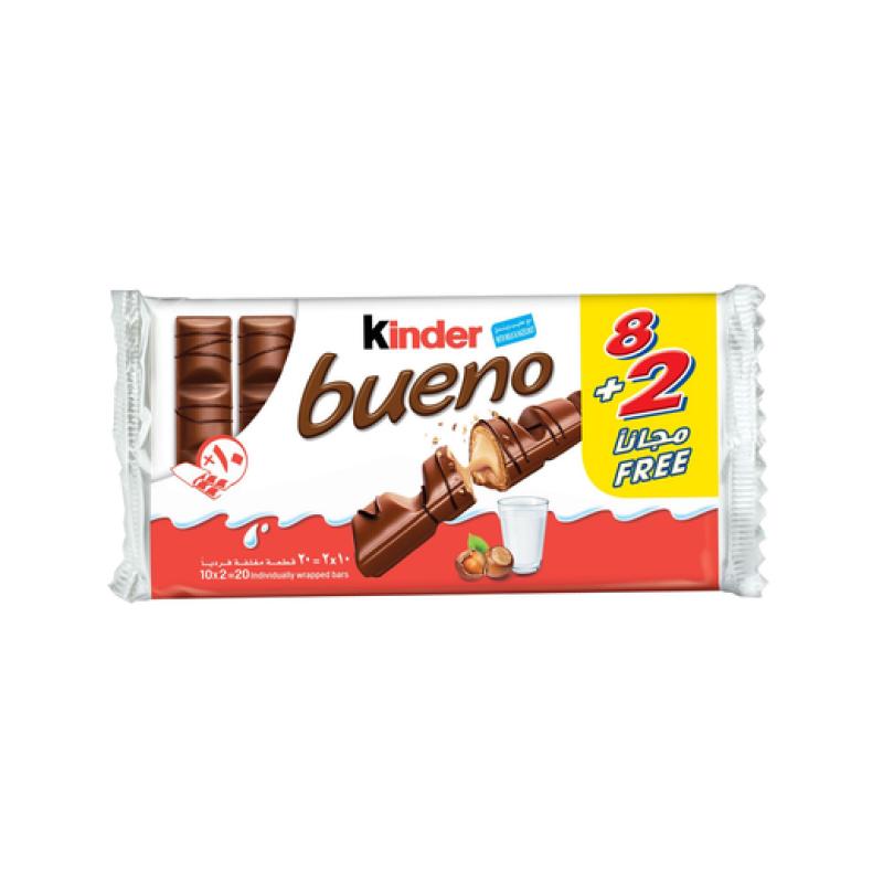 كيندر بوينو (8 قطع + 2 مجانا) 430 غم
