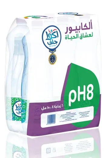 أكوا جلف Alkapure مياه شرب 6 عبوات × 1.5 L مل