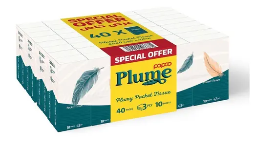 بابكو بلوم محارم جيب 3 طبقات، 10x40 مناديل