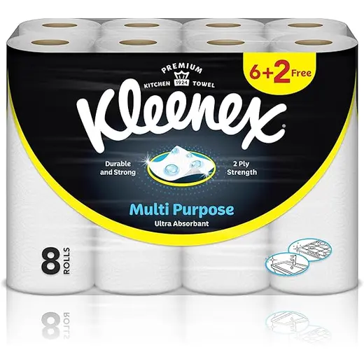 كلينكس فيفا ورق مطبخ 40 ورقة 6 حبات + 2 مجانا